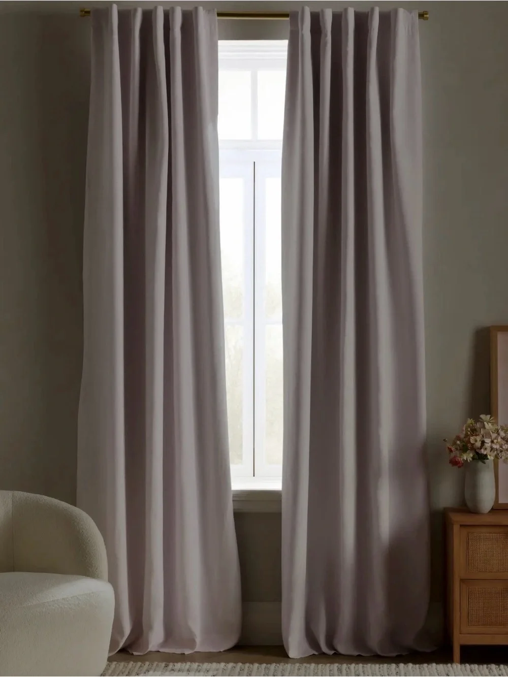 NWOT Vintage Blush European Linen Blackout Curtain 48x96 - Retail $102 Per Panel